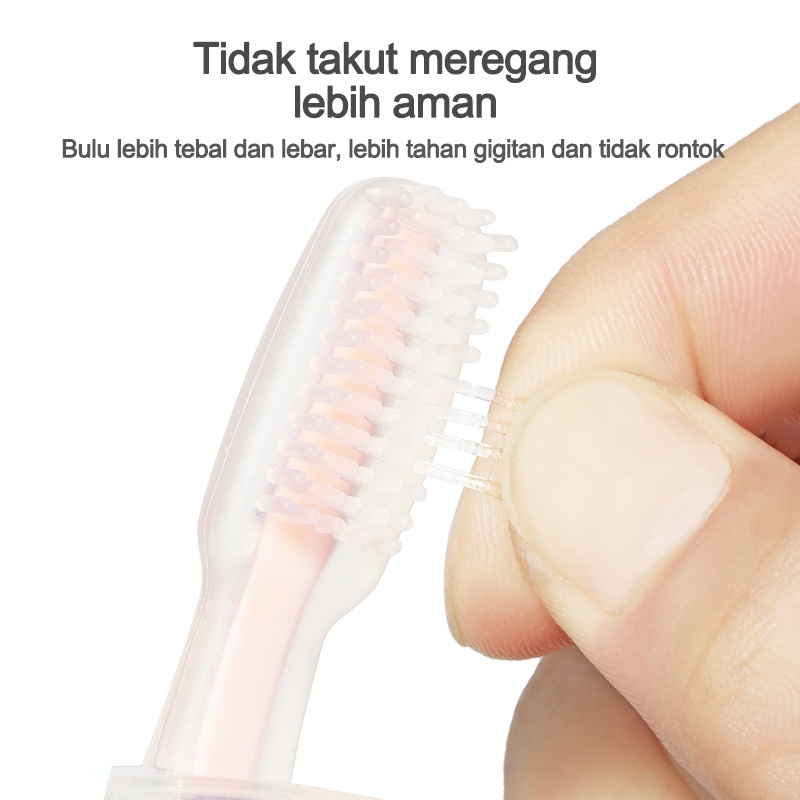 Sikat gigi bayi/Sikat Gigi Bayi Silicon/Sikat gigi silikon anak/Pembersih Mulut Bayi  L58