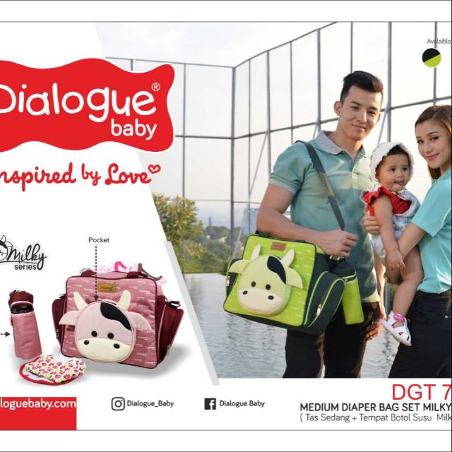  Tas  Medium  Dialogue  Baby  DGT 7126 Milky Series Shopee 