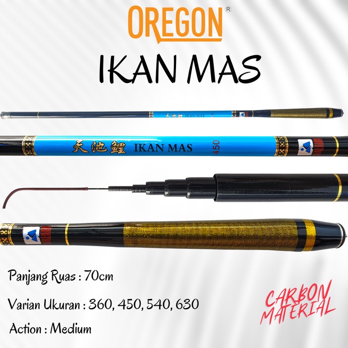New Joran Tegek Oregon Ikan Mas / Joran Pancing Oregon Ikan Mas / Joran Tegek Pancing Oregon Ikan