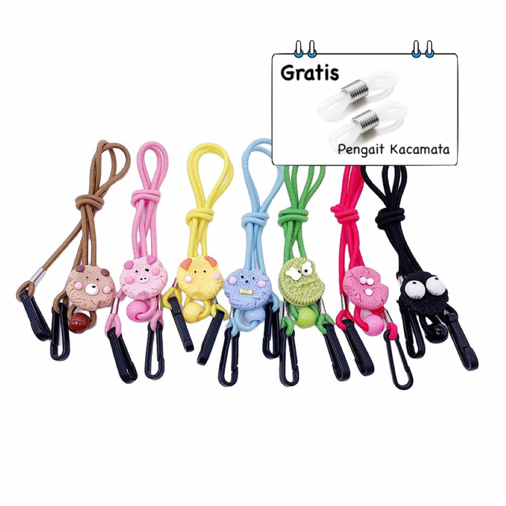 Tali Strap Earhook Kacamata &amp; Masker Anak dan Dewasa - Penahan Anti Jatuh - Nilon - KARTUN ( Group )