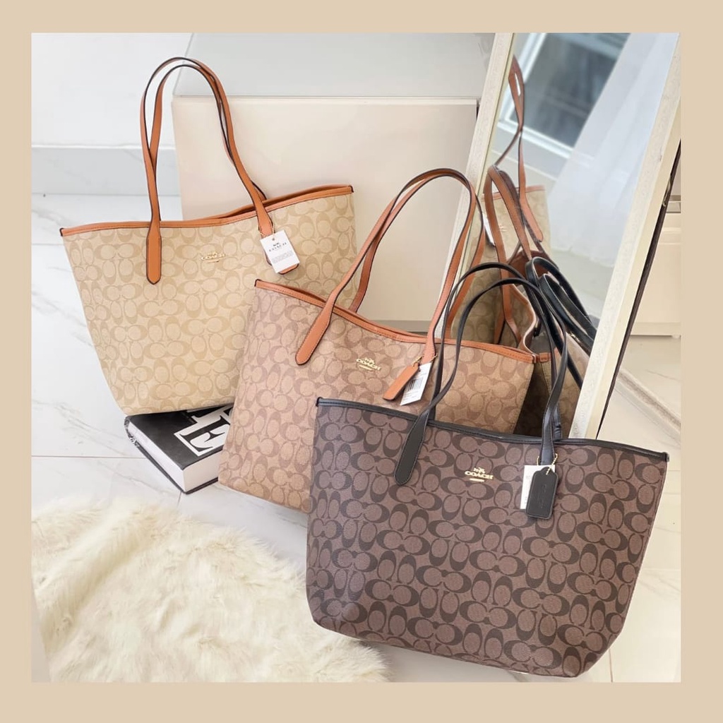 tas tote bag wanita import coach