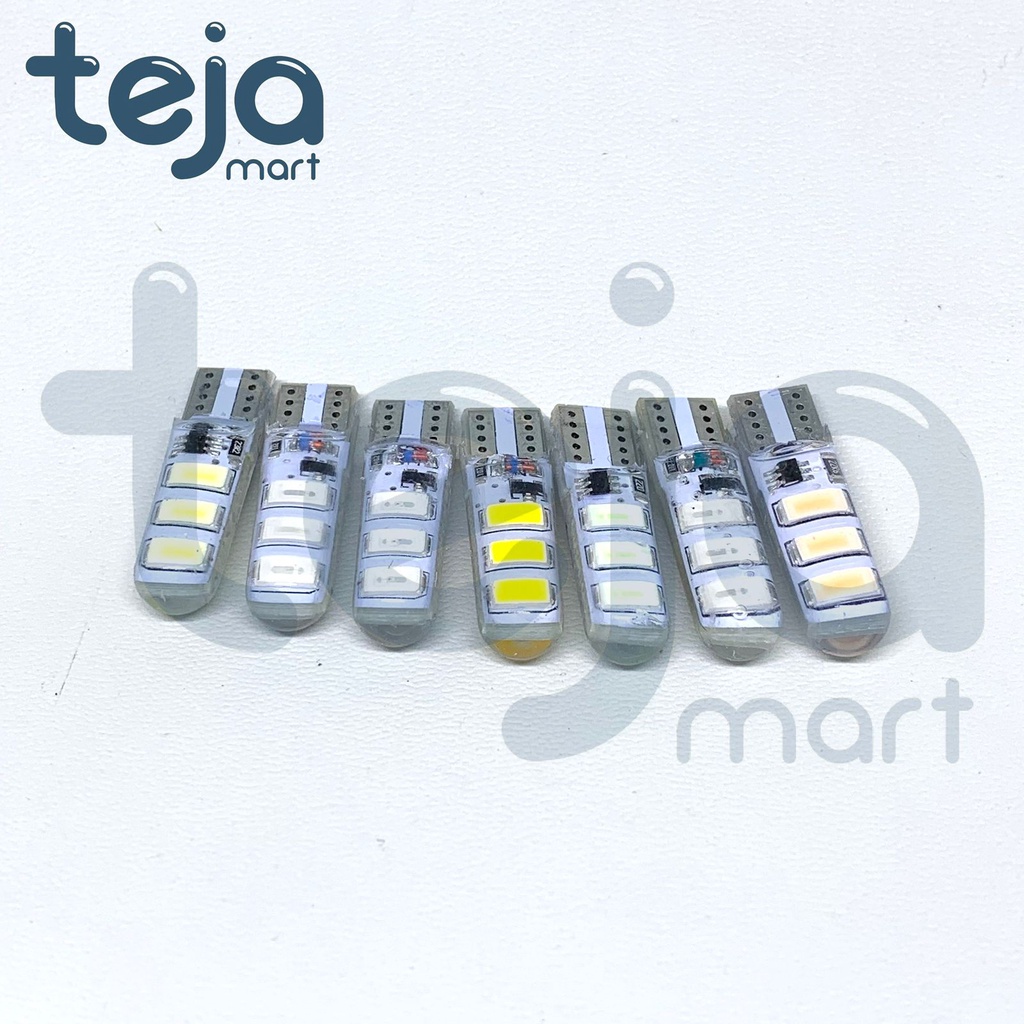 T10 Crystal Jelly 6 Mata STROBO/Kedip Led 5730 Lampu Senja Sen/Sein