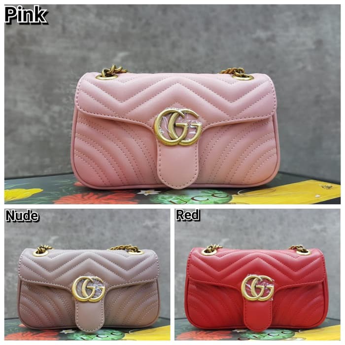 Gucci Marmont Flap Bag Small 22cm / Tas Selempang Pesta Wanita Branded