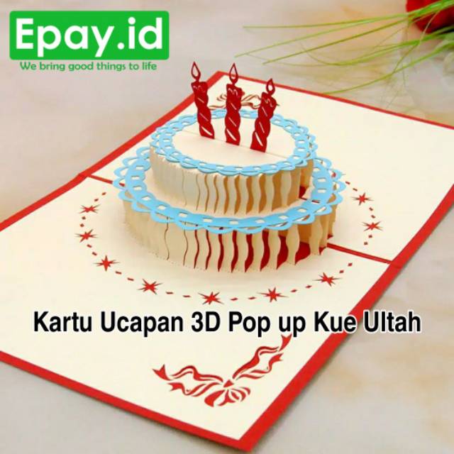 Kartu Ucapan Kue Cake Ulang Tahun Happy Birthday Gift Card 3d Pop Up Ultah Hbd Hadiah Unik Kado Shopee Indonesia