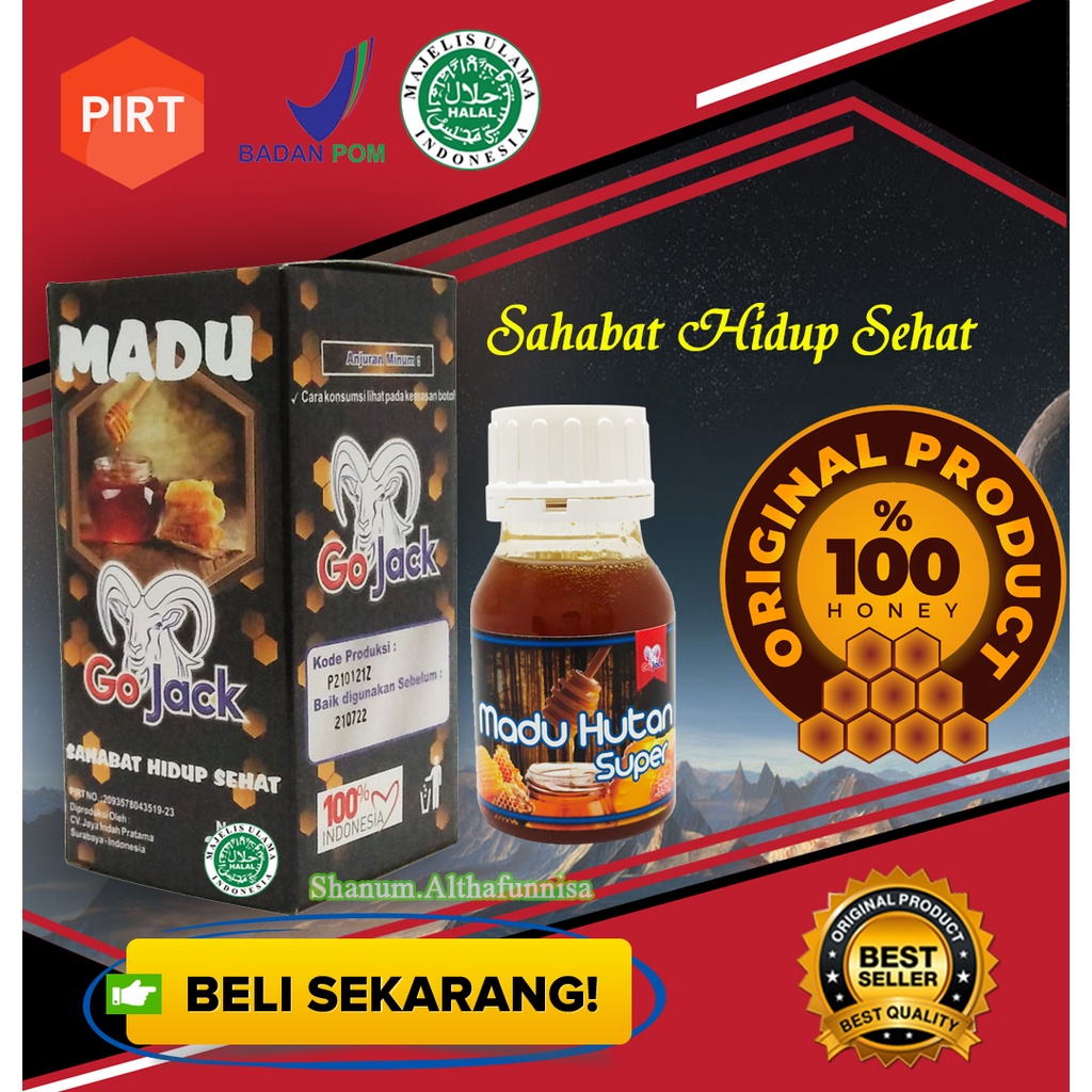 

MADU HUTAN ODENG ASLI MURNI 100% SUPER GO JACK 130 GRAM / MADU SEHAT BERKUALITAS