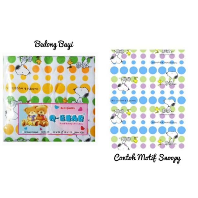 Bedong Bayi 90x110cm Motif Snoopy isi 6pcs