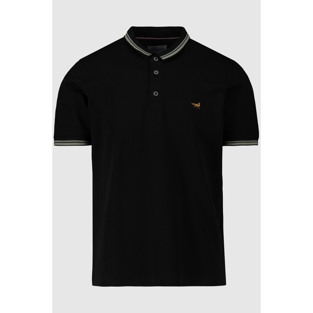 STRIPPED POLO SHIRT (BLACK)