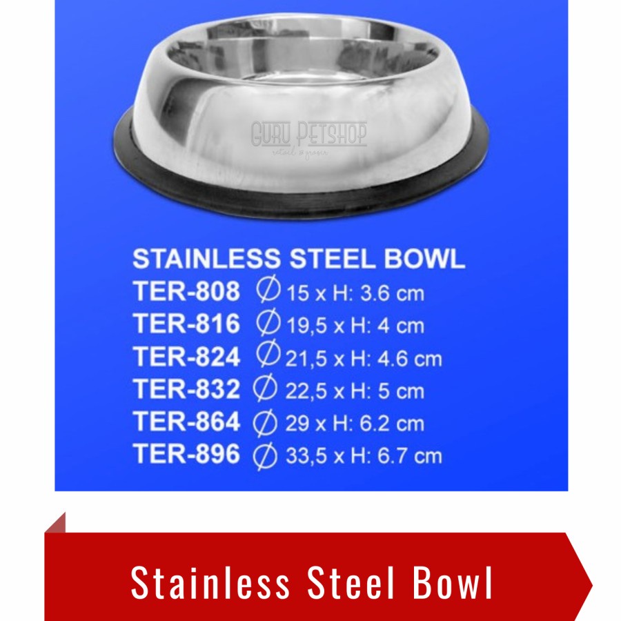 Pet Bowl Stainless Steel Octagon TER Series - Large Dogs