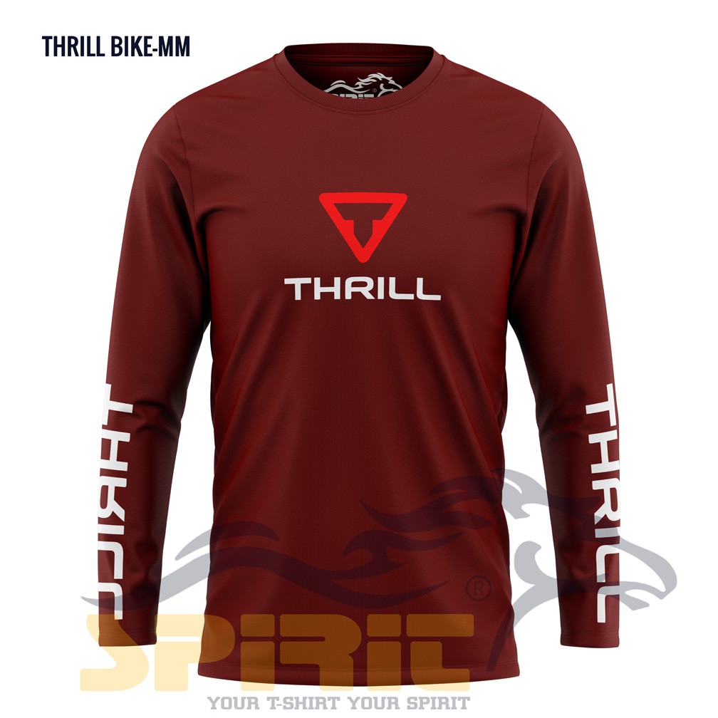 CUCI GUDANG Kaos Sepeda Thrill Baju Gowes Sepeda Gunung Thrill Lengan Panjang Thrill Baju Kaos