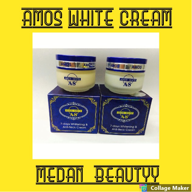 kemasan lama - Amos White Cream Day and Night Cream - Amos 7 days Whitening Anti-fleck Cream Pemutih