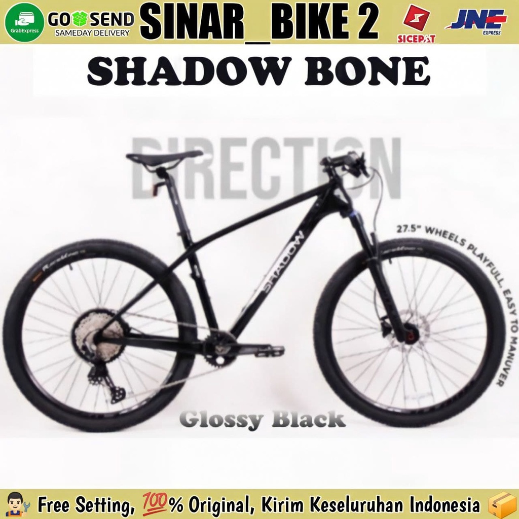 Sepeda Gunung MTB SHADOW BONE 27,5'' 29'' Carbon 12 Speed Deore Hidrolik