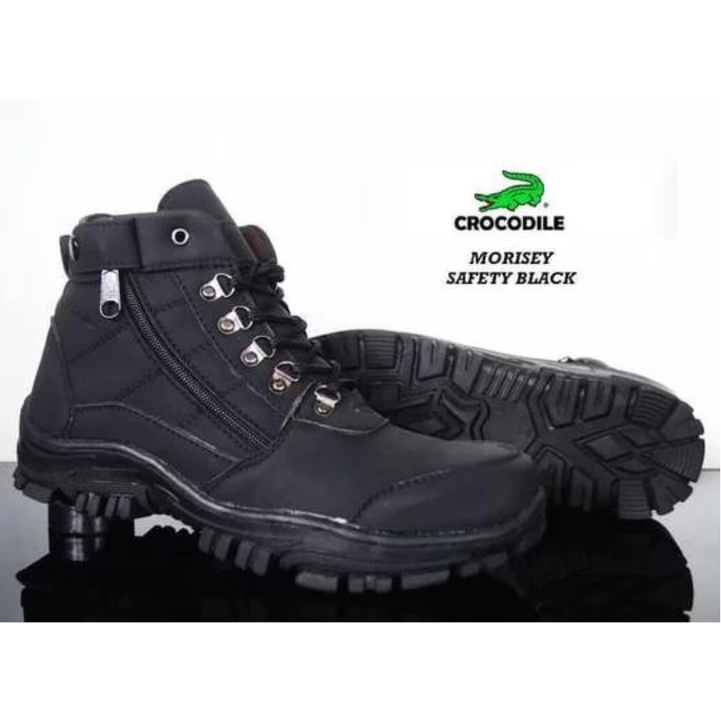 Sepatu Safety Boots Crocodile Morisey Tracking Sepatu Kerja Proyek Ujung Besi TERMURAH