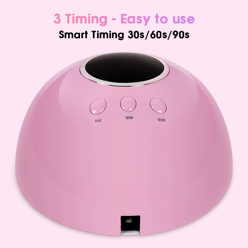 BIUTTE-ROHWXY Pengering Kutek Kuku UV LED Nail Dryer 36W Star6Pink