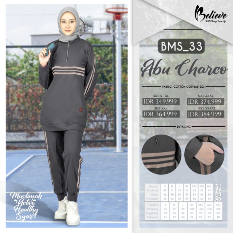 Baju Olahraga muslimah - BMS 33