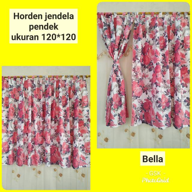 Gorden jendela motif bunga