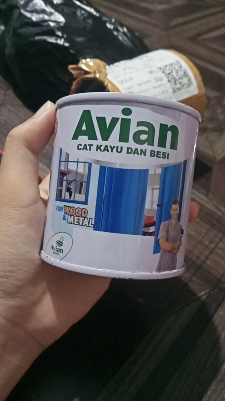 Grosir Cat Besi Avian 200cc Atau 250 Gram Wajib Tambah Packing / Cat Kayu Warna Hitam Putih Murah