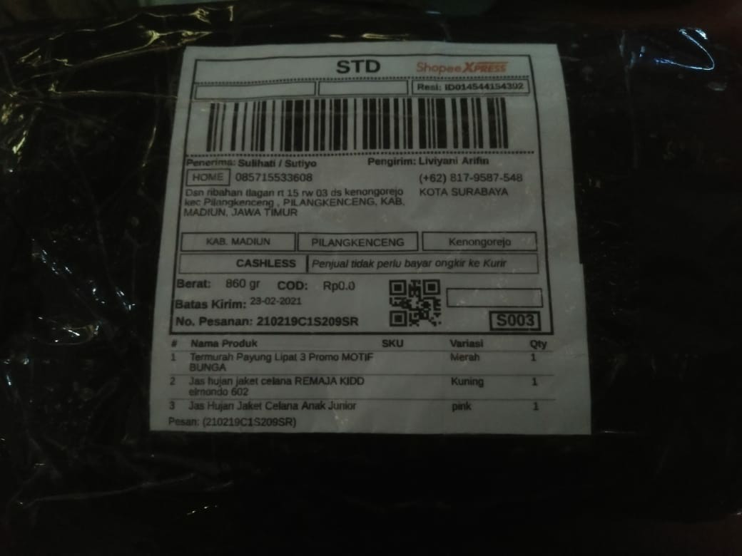 Termurah Payung Lipat 3 Promo Motif Bunga