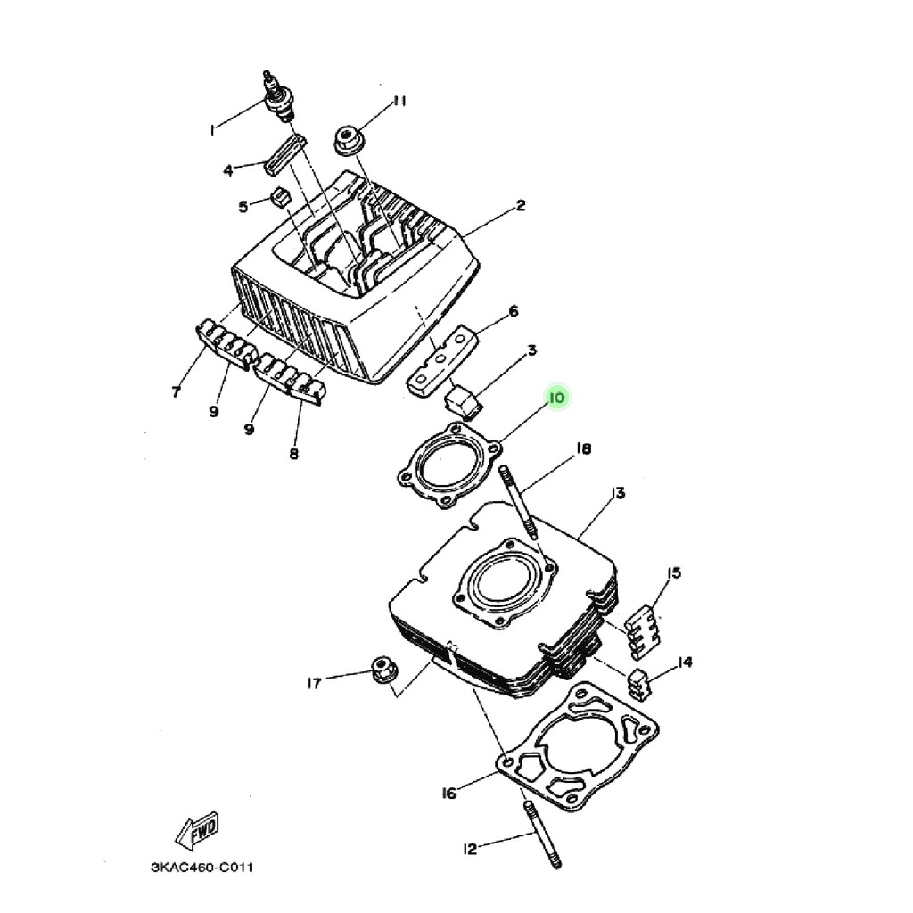 GASKET PERPAK PACKING PAKING BLOK HEAD RXK RXKING RX K KING ORIGINAL YGP 3KA-E1181-00