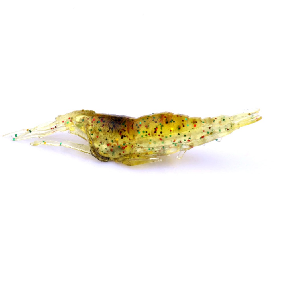 HENGJIA 5pcs/bag Mini Soft Fishing Lure NO hook smell Luminous Shrimps Fish Bait 4.8cm/1g