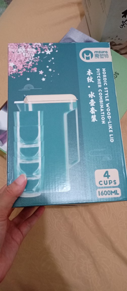 Teko Air Panas Dan Dingin Set Dengan Cangkir / Teko Plastik Air Minum Jug 2 Liter Besar Plastik Vs