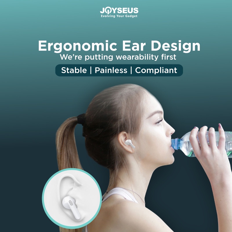 Earphone JOYT2 TWS Wireless Earphone Bluetooth 5.0 Mini Earbud Smart Touch - EP0030-4