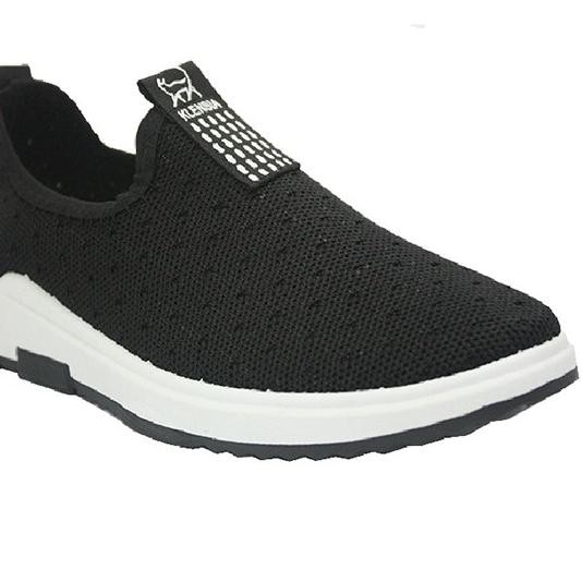 *Cuci Gudang Klensia Sport Shoes Sepatu Sneakers Wanita Hitam Tanpa Tali 689-002 - Black ,,.