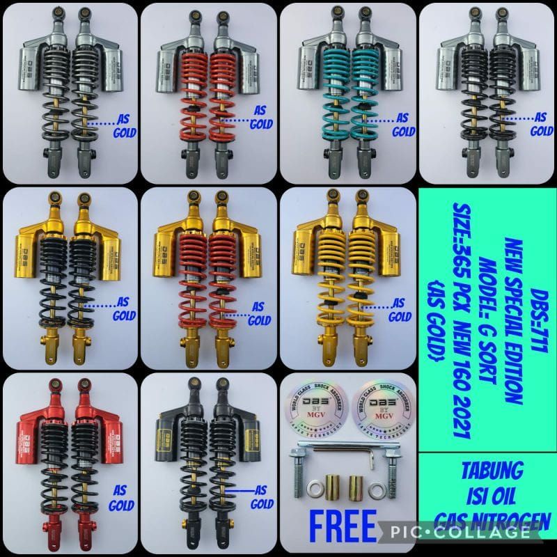 shockbreaker pcx 160 DBS 711 G sport 365mm PCX 160,PCX 150,ADV 150