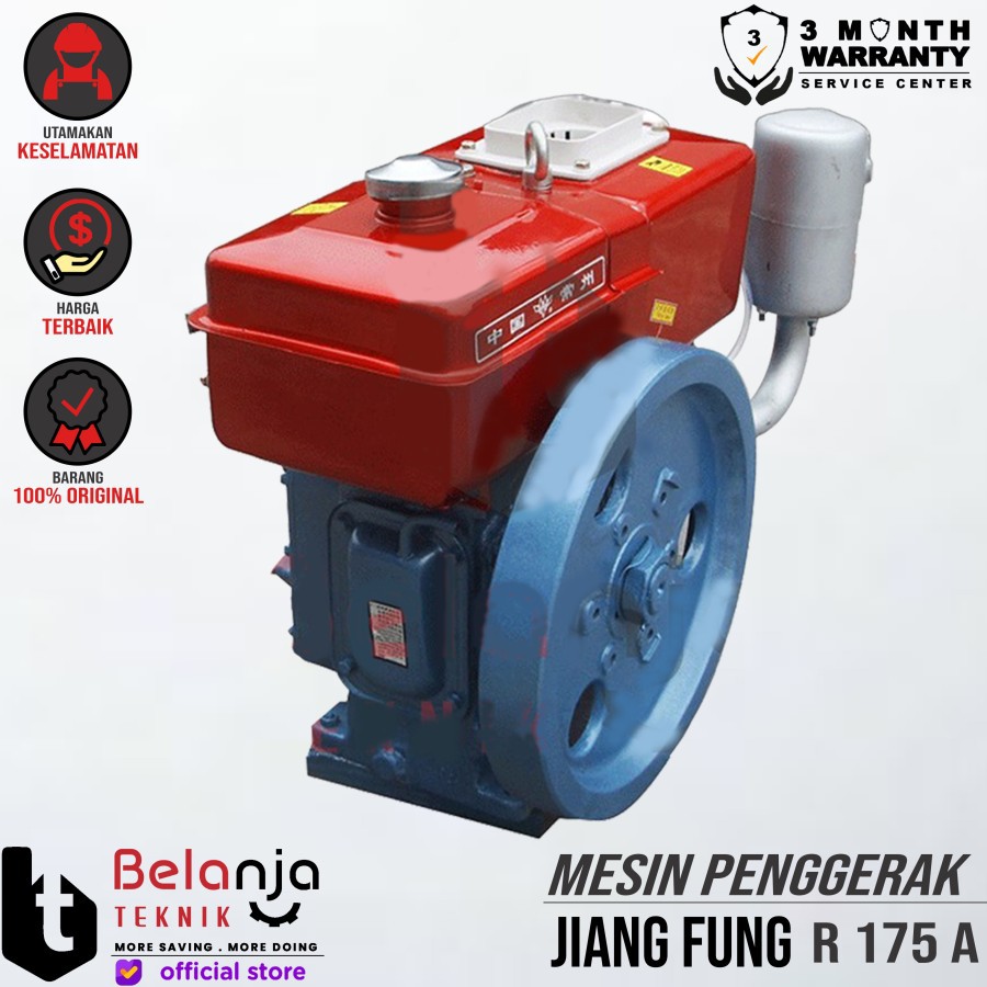 Mesin Diesel Penggerak Serbaguna Jiang Fa R 175 A Penggerak Solar Jiangfa R175A 7HP