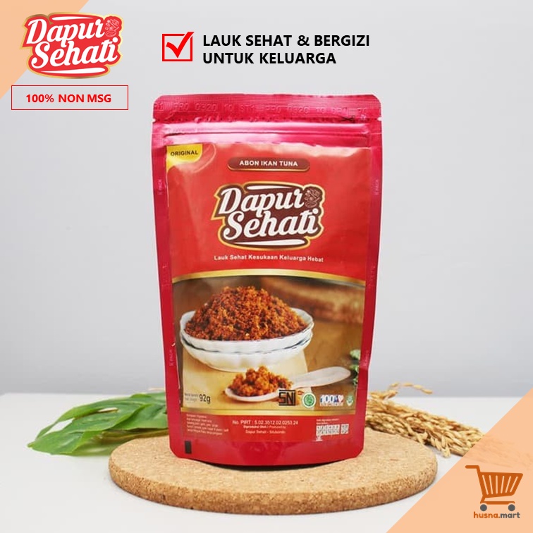Abon Ayam - Ikan Tuna - Cakalang - Lele Original Tanpa Pengawet - isi 92 gram - Dapur Sehati Asli Alami - Non MSG Lauk Bergizi Sehat