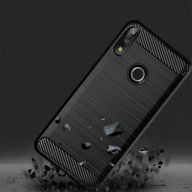 Silicon carbon fiber Asus zenfone max pro m2 soft case cover casing