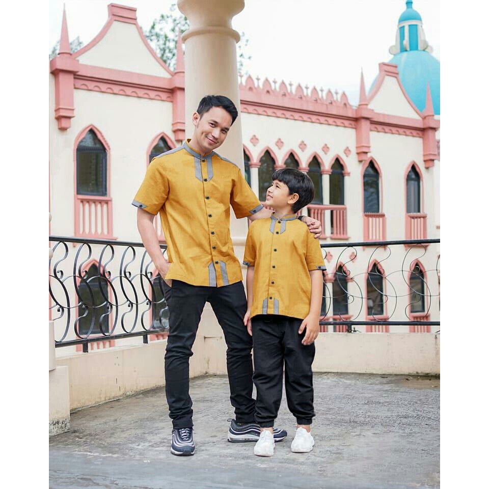 Couple Josie - Baju Muslim Ayah dan Anak - Baju Koko Ayah dan Anak Terbaru