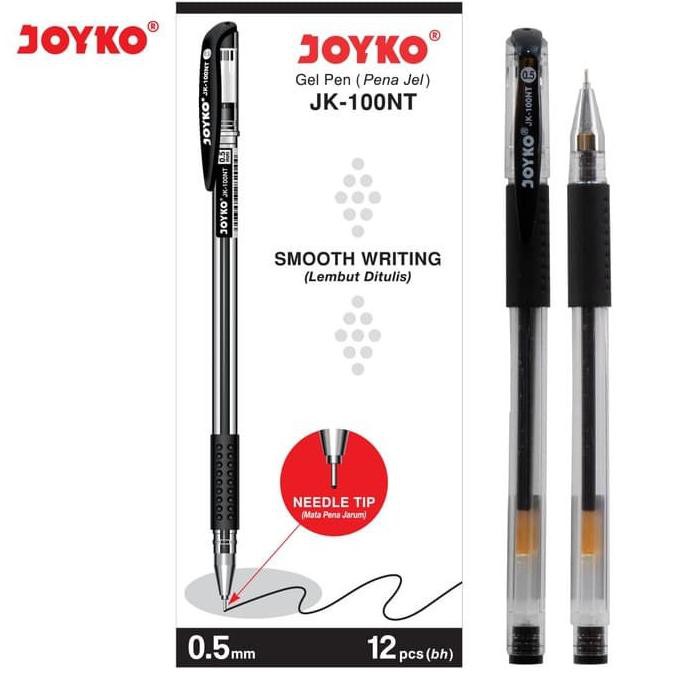 

Big Sale Gel Pen Pulpen Pena Joyko JK-100NT Black 0.5 mm 1 Box 12 Pcs Big Sale