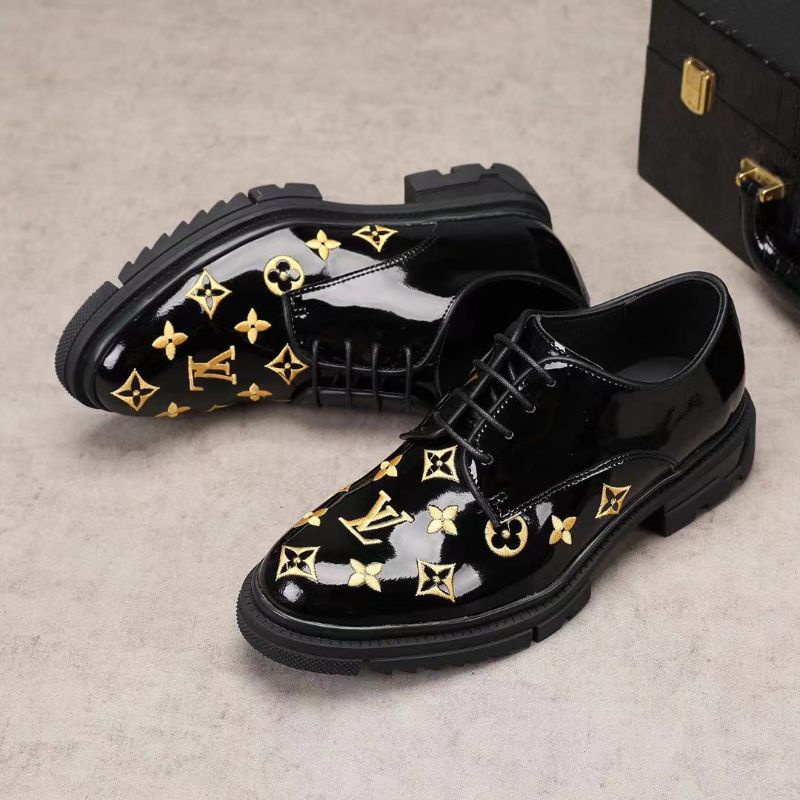 sepatu lv pantofel shoes formal pria men cowok new produk mirror quality