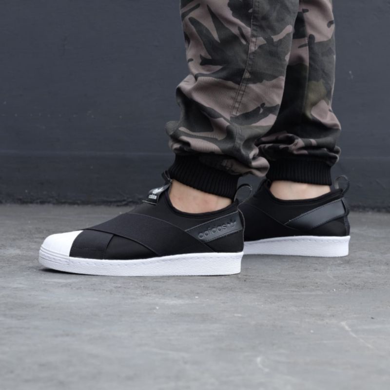 Adidas Superstar 80's Slip on Black White