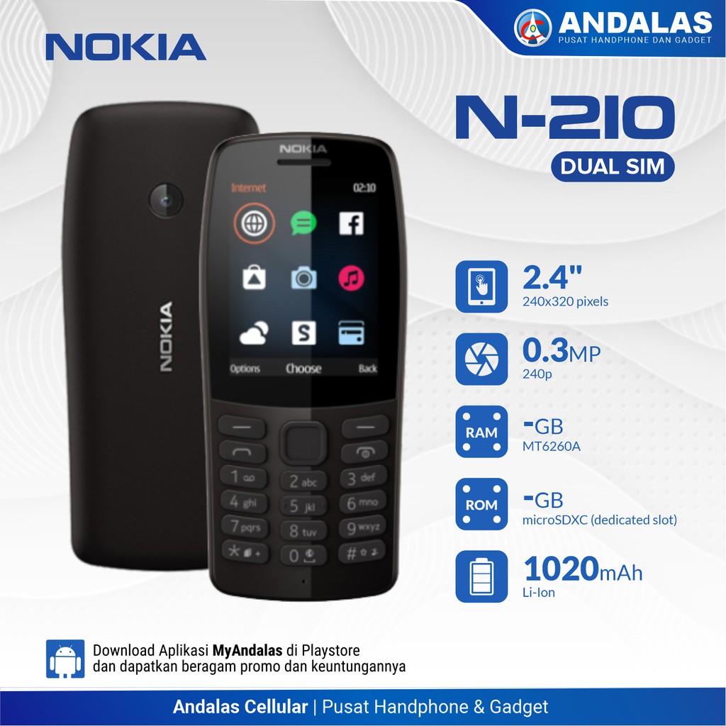 NOKIA FEATURE PHONE N-210 DUAL SIM GARANSI RESMI