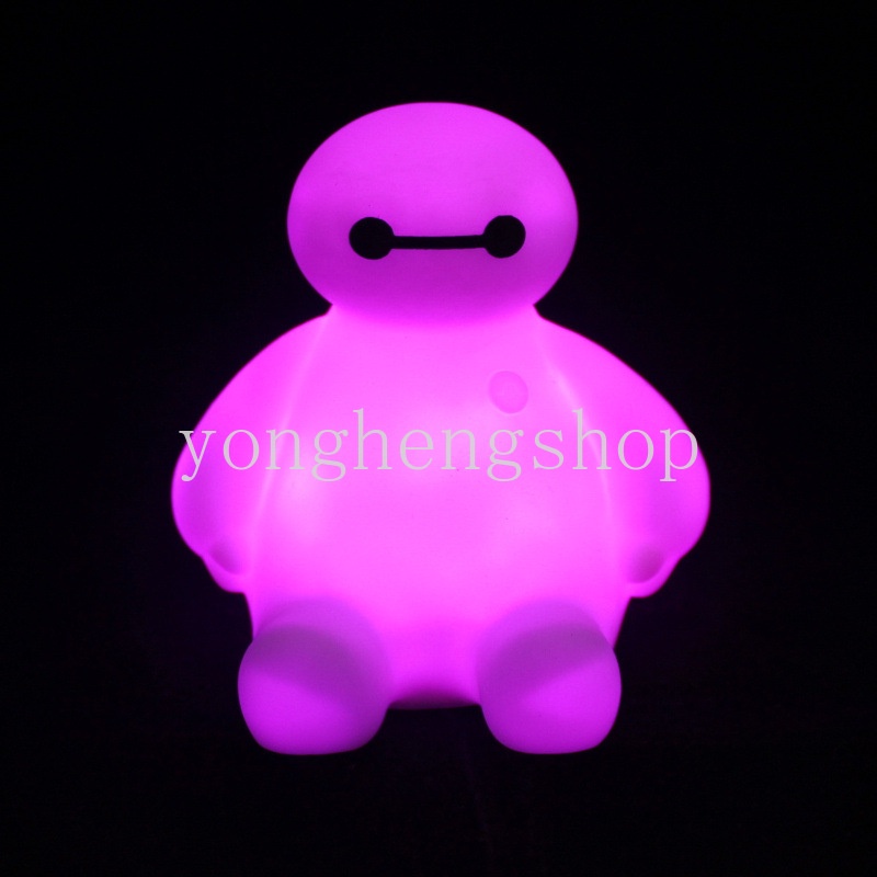 Lampu Malam LED 7 Warna Bentuk Big Hero 6 BayMax Untuk Dekorasi Meja