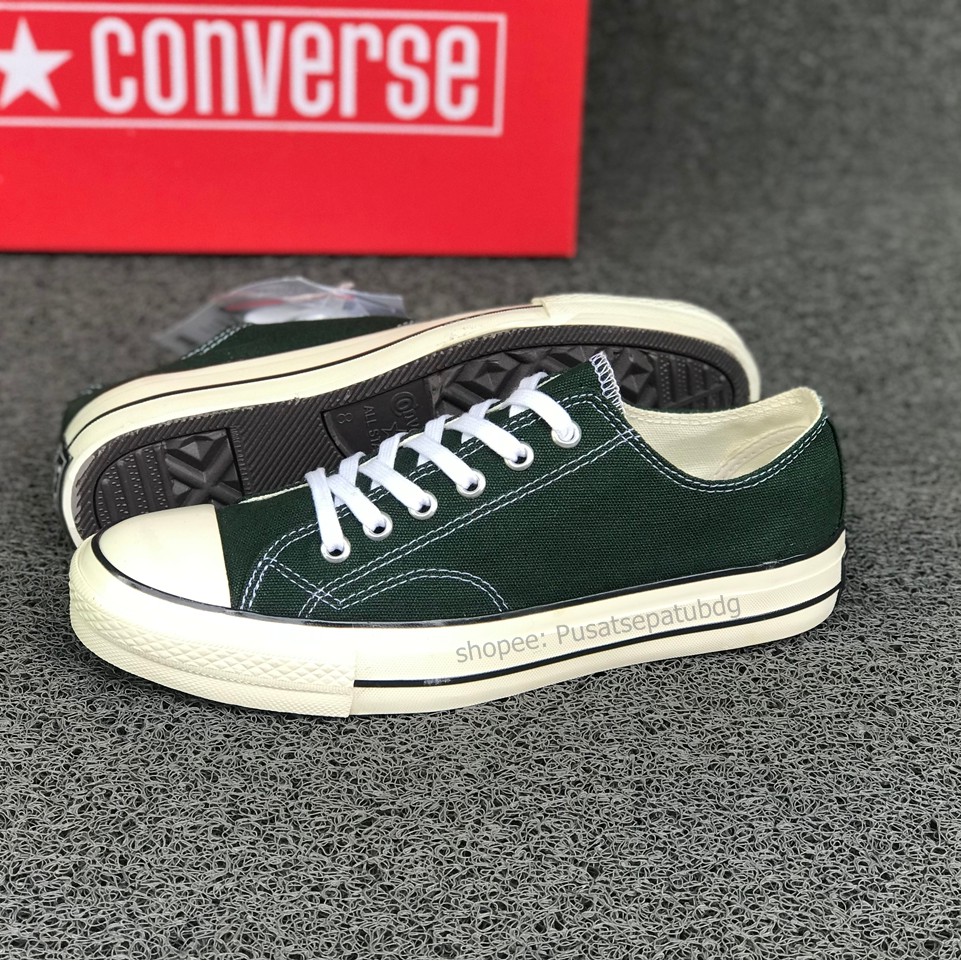 SEPATU CONVERSE 70S LOW GREEN HERBAL HIJAU ARMY