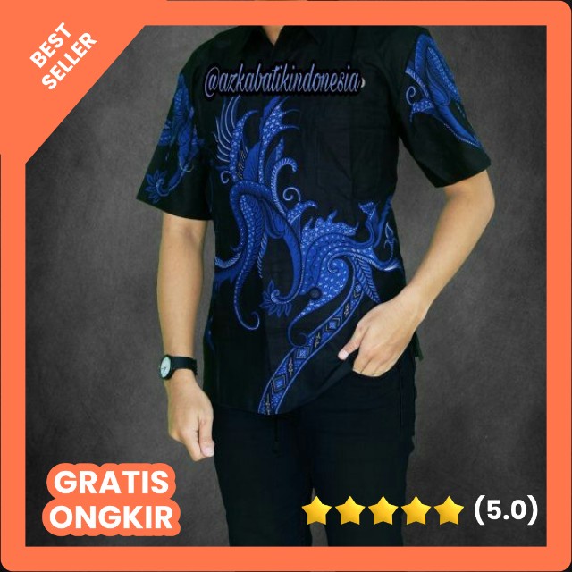 Model Kemeja Baju Batik Pekalongan Baju Batik Modern Hem batik pria motif prada modern