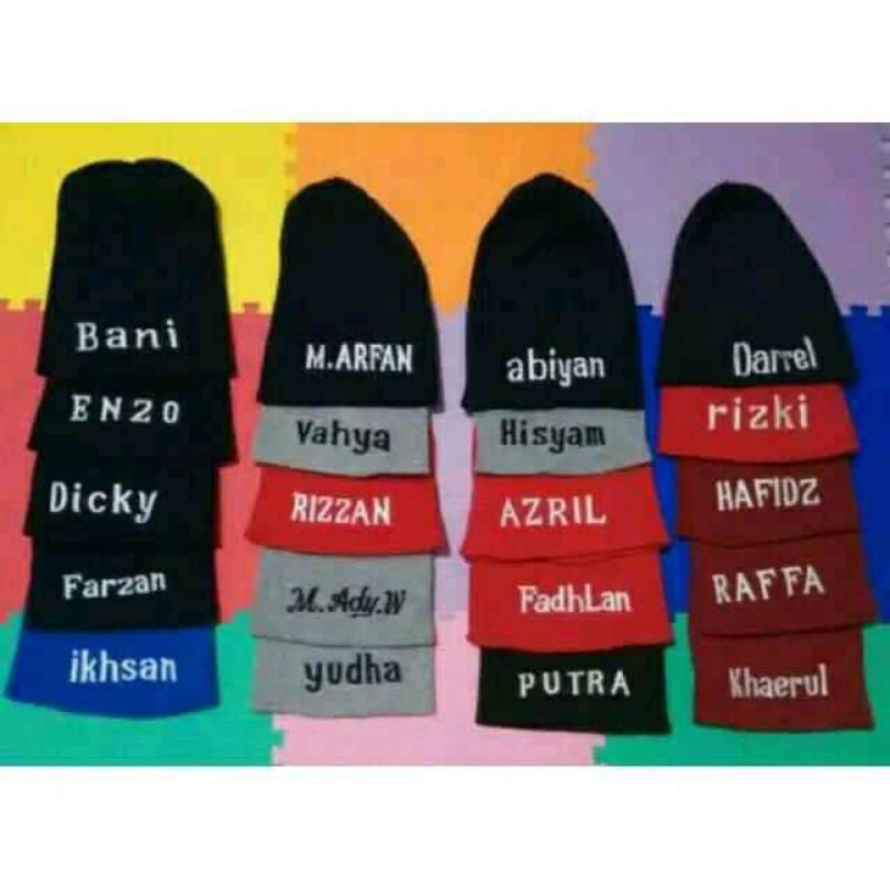 Kupluk Anak Gratis Bordir Nama Suka-Suka