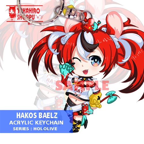 Keychain Acrylic / Gantungan Kunci Akrilik HAKOS BAELZ HOLOLIVE