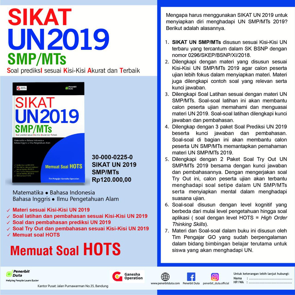 Soal Ukg Bahasa Indonesia Smp 2019 Dan Kunci Jawaban