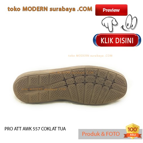 PRO ATT AWK 557 COKLAT TUA sepatu casual slip on karet