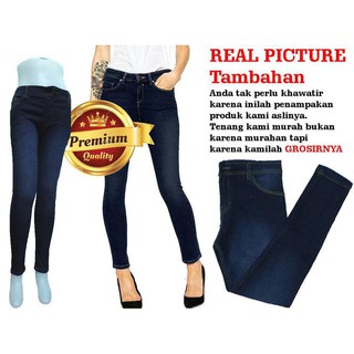 Diskon Baru Celana  Jeans  ZARA  NAVY BIRU Skinny WANITA  PR 