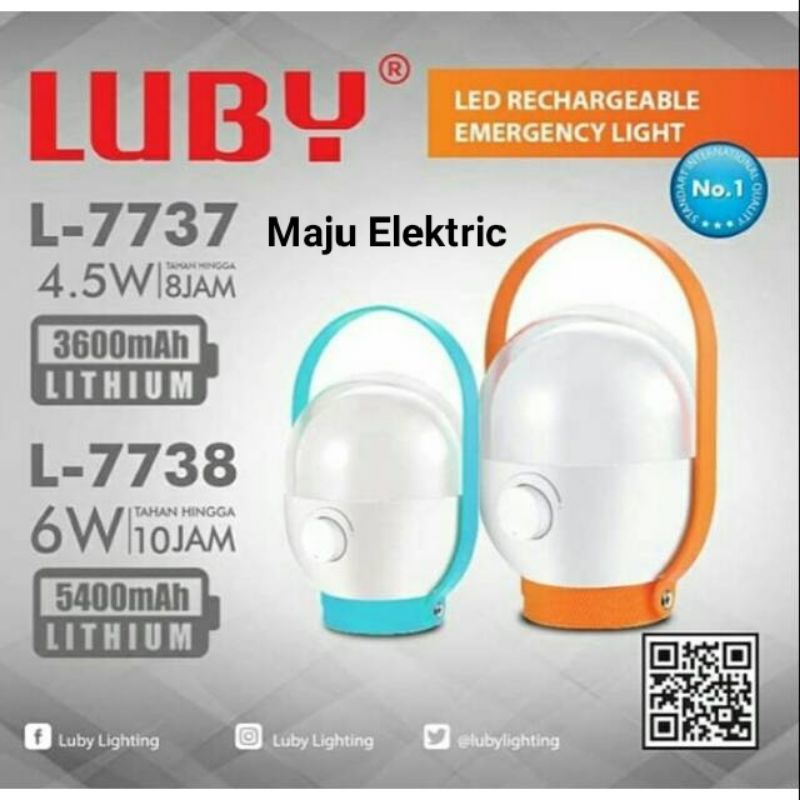 Emergency Lampu cas/Lampu Emergency/Lampu Darurat/Lampu Mati luby(L-7737)