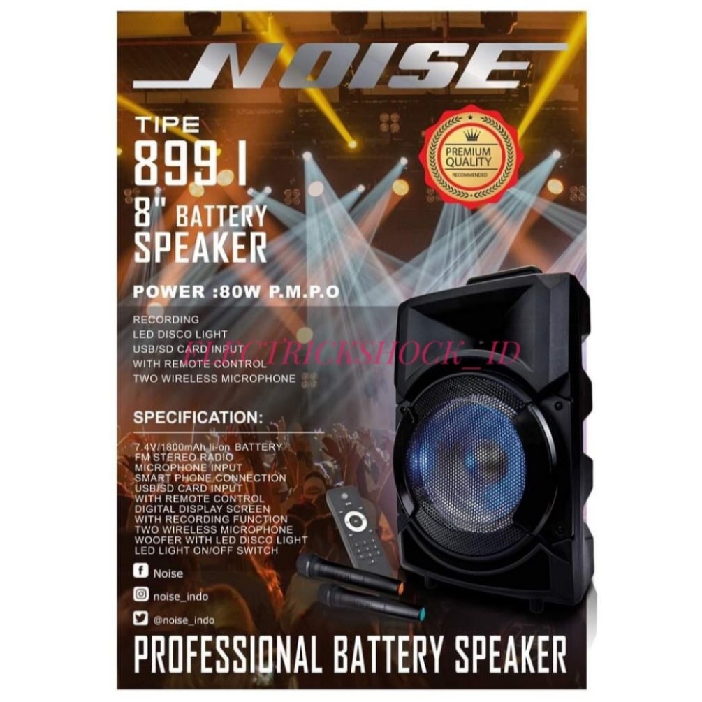 Speaker Portable Meeting Wireless NOISE 899 i 8 inch