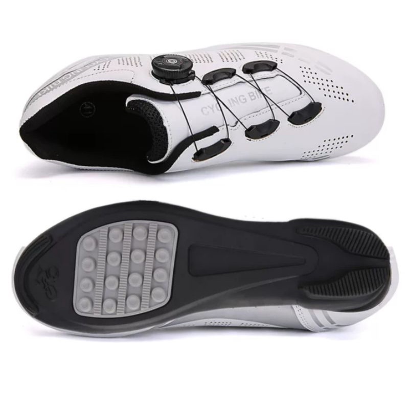 Sepatu Sepeda Non Cleat Sepatu Gowes Bicycle Shoes Plat Sepatu Sepeda Lipat MTB Roadbike Putih