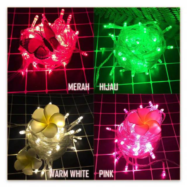 (LP04) Lampu Tumblr Panjang 10M Bahan Awet plus Box 50 LED LAMPU NATAL LAMPU Agustusan LAMPU DEKORASI