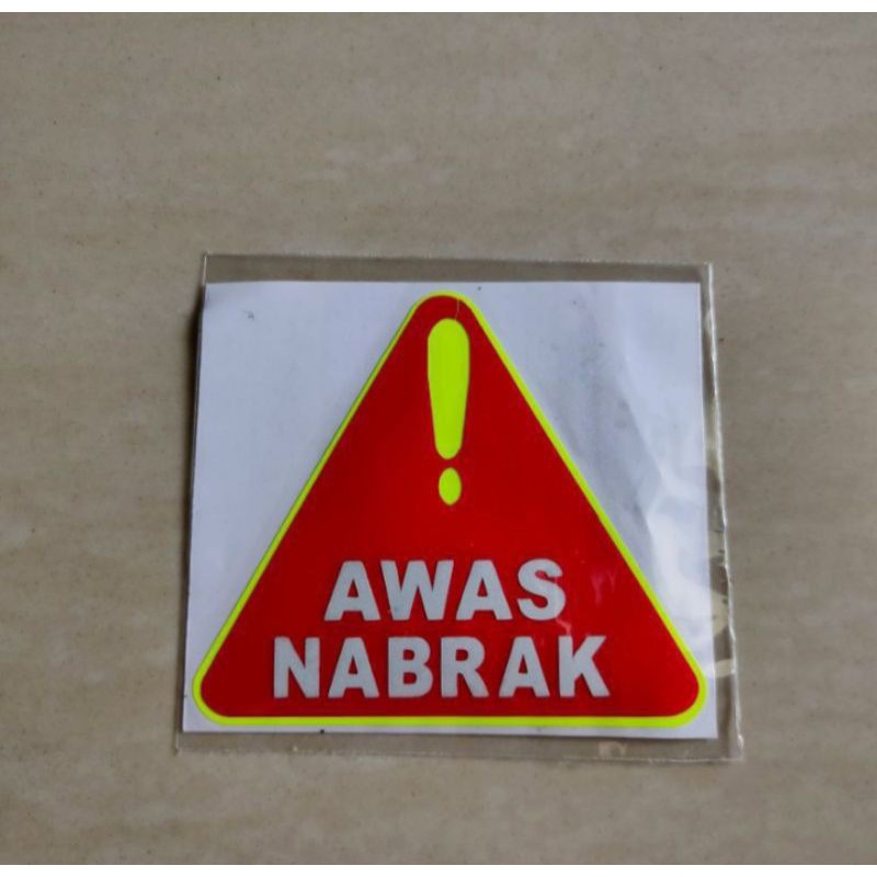 

Sticker Stiker Cutting Awas Nabrak kualitas terbaik