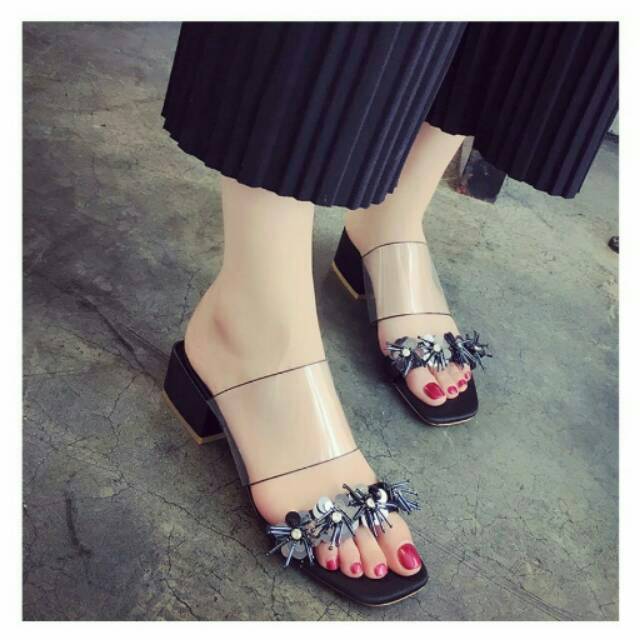 Sandal heels import 582 wanita branded