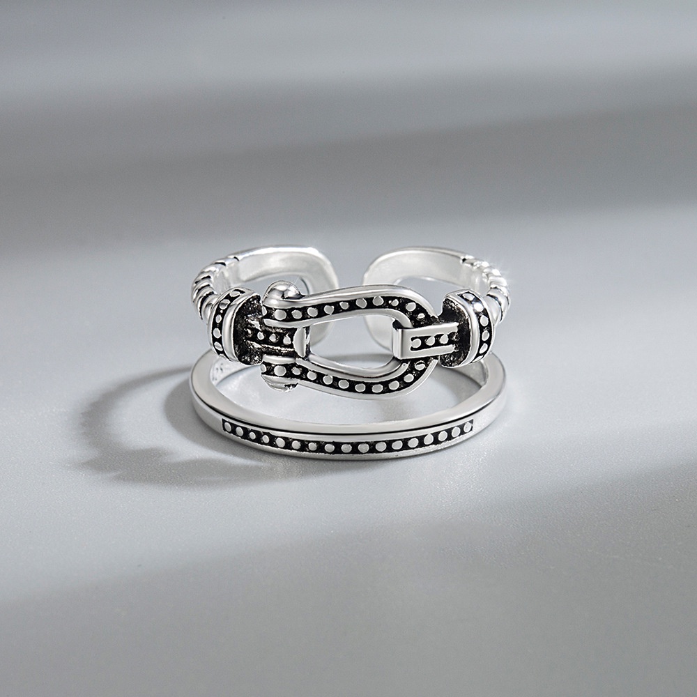 925 Perak Cincin Untuk Wanita/pasangan Cincin yang Dapat Disesuaikan Kepribadian Perhiasan Retro